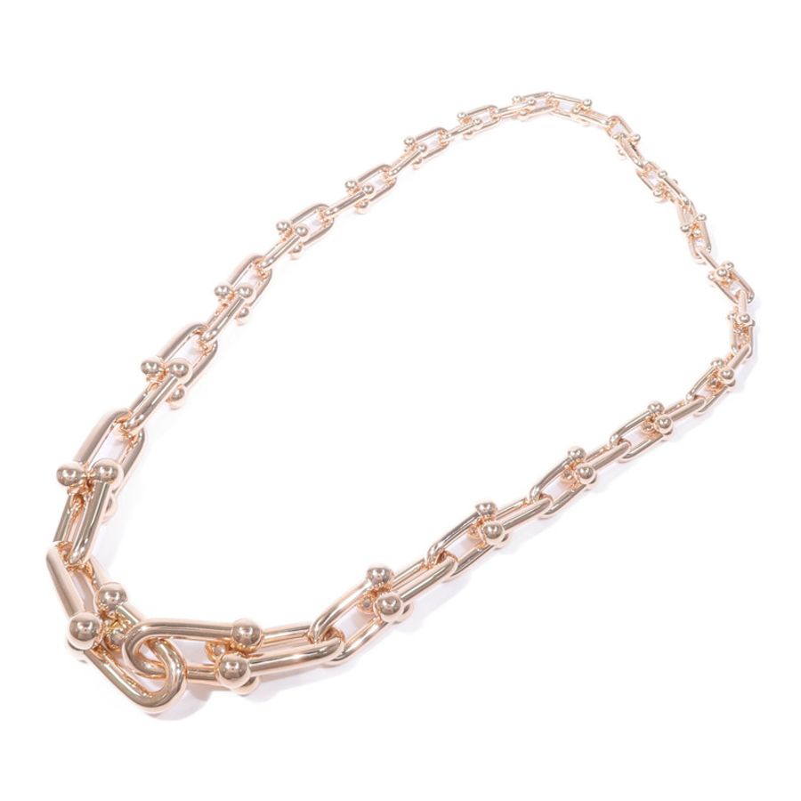 TIFFANY＆CO 18K玫瑰金HardWare Graduated Necklace項鍊-3
