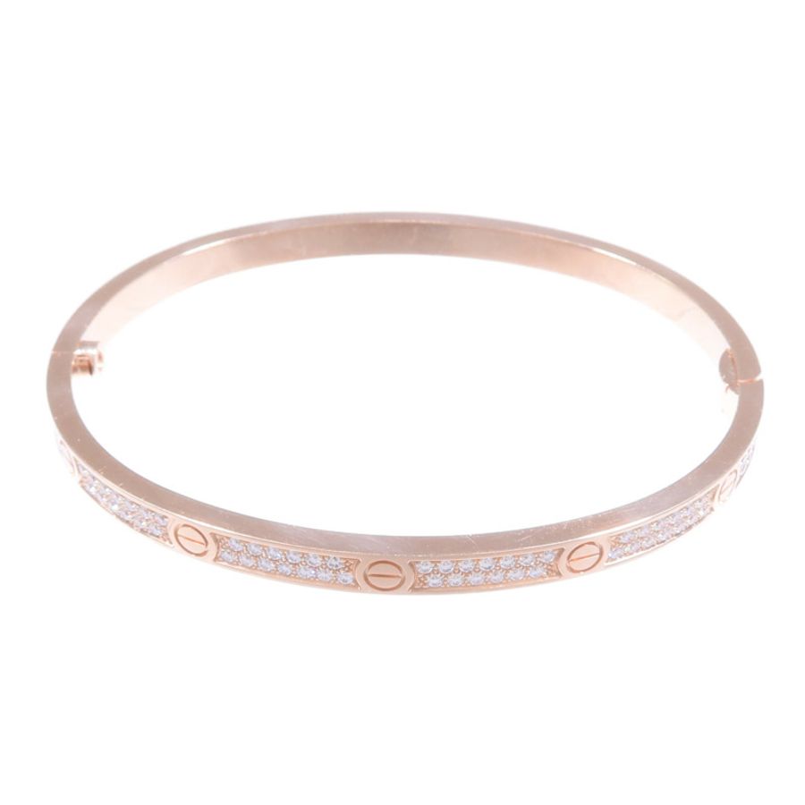 CARTIER 18K玫瑰金Love Bracelet Small Model Full Diamonds鑽石手鐲-2