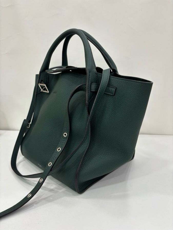 Celine big bag 綠色牛皮手提 底長24cm-3