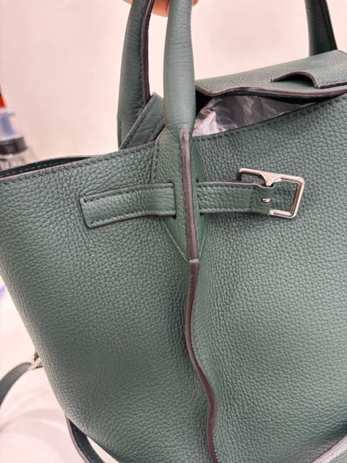 Celine big bag 綠色牛皮手提 底長24cm-6