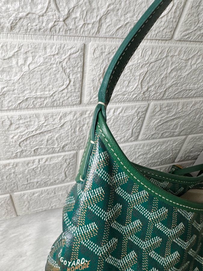 戈雅/Goyard 老花綠色子母hobo 購物-23