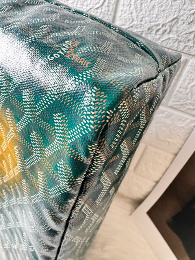 戈雅/Goyard 老花綠色子母hobo 購物-30