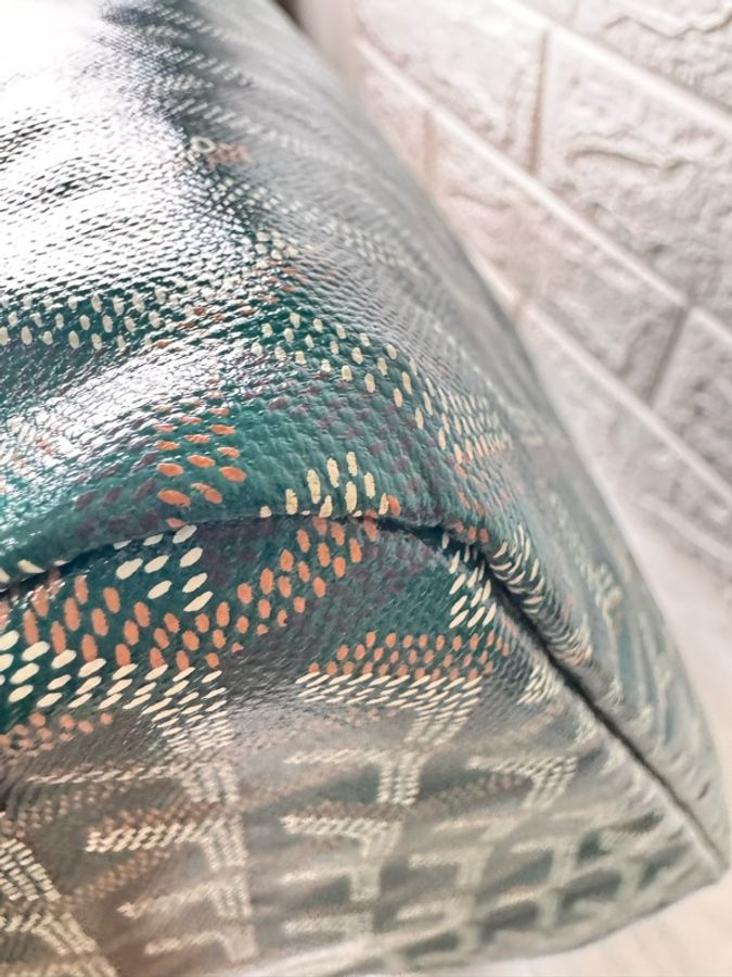 戈雅/Goyard 老花綠色子母hobo 購物-31