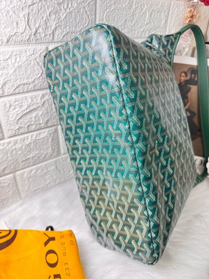 戈雅/Goyard 老花綠色子母hobo 購物-32