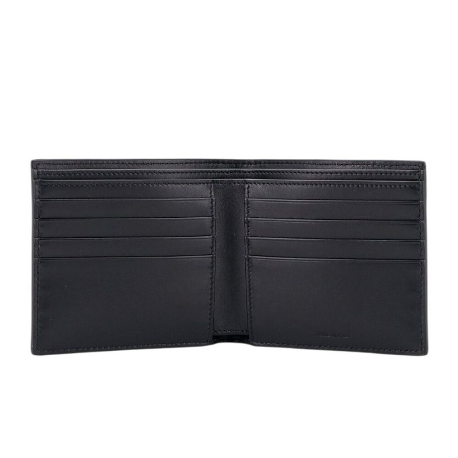 【CELINE】Logo Bi-fold 羊皮 零錢包 卡夾 皮夾 短夾 黑色 藍色 10B653R24.GLK0-4