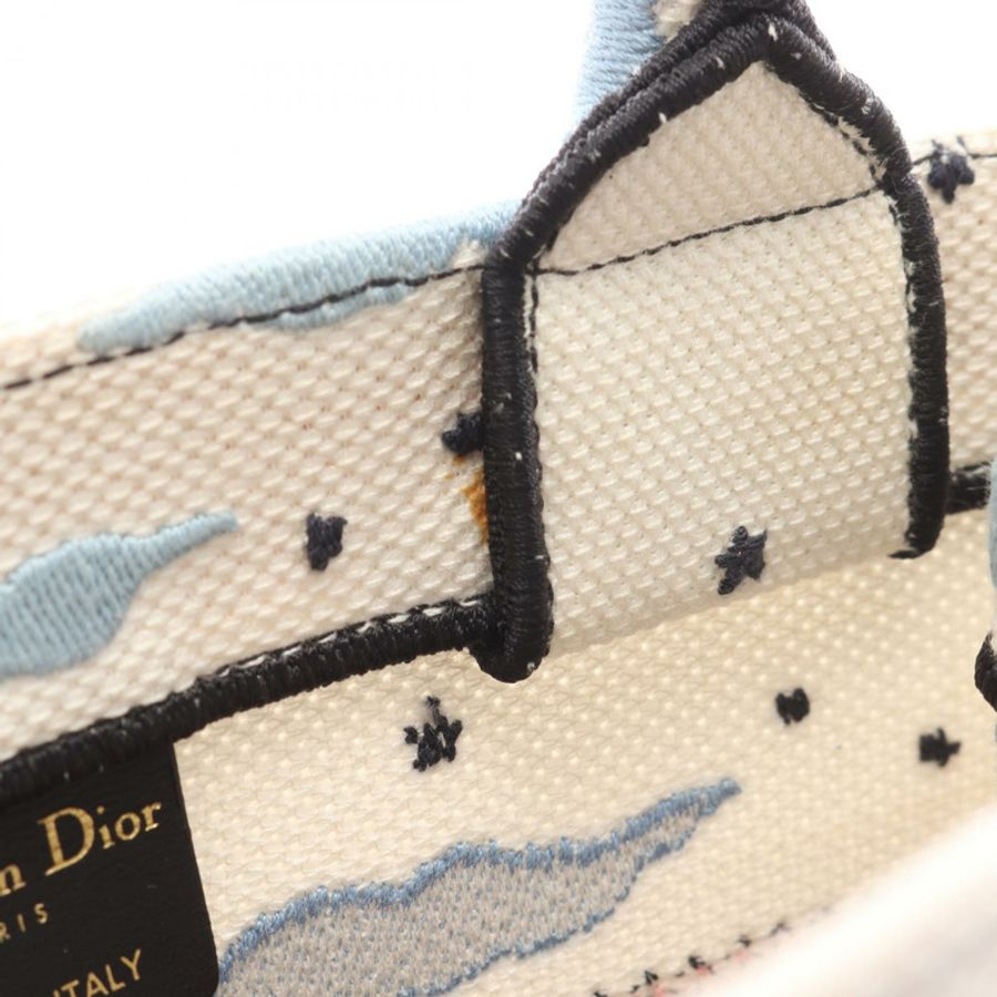 Dior BOOK TOTE 小號帆布手提包 白色 多色 二手 女士-5