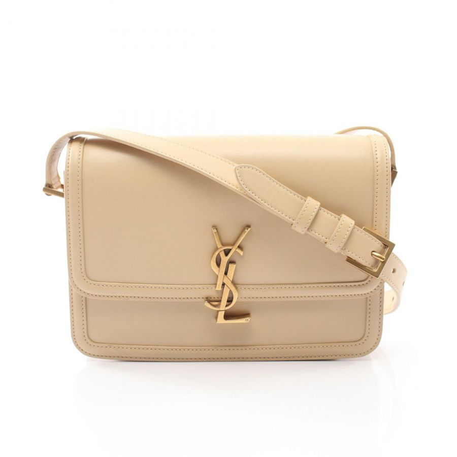 SAINT LAURENT PARIS Solferino 肩挎斜背包 634305 皮革 米色-0