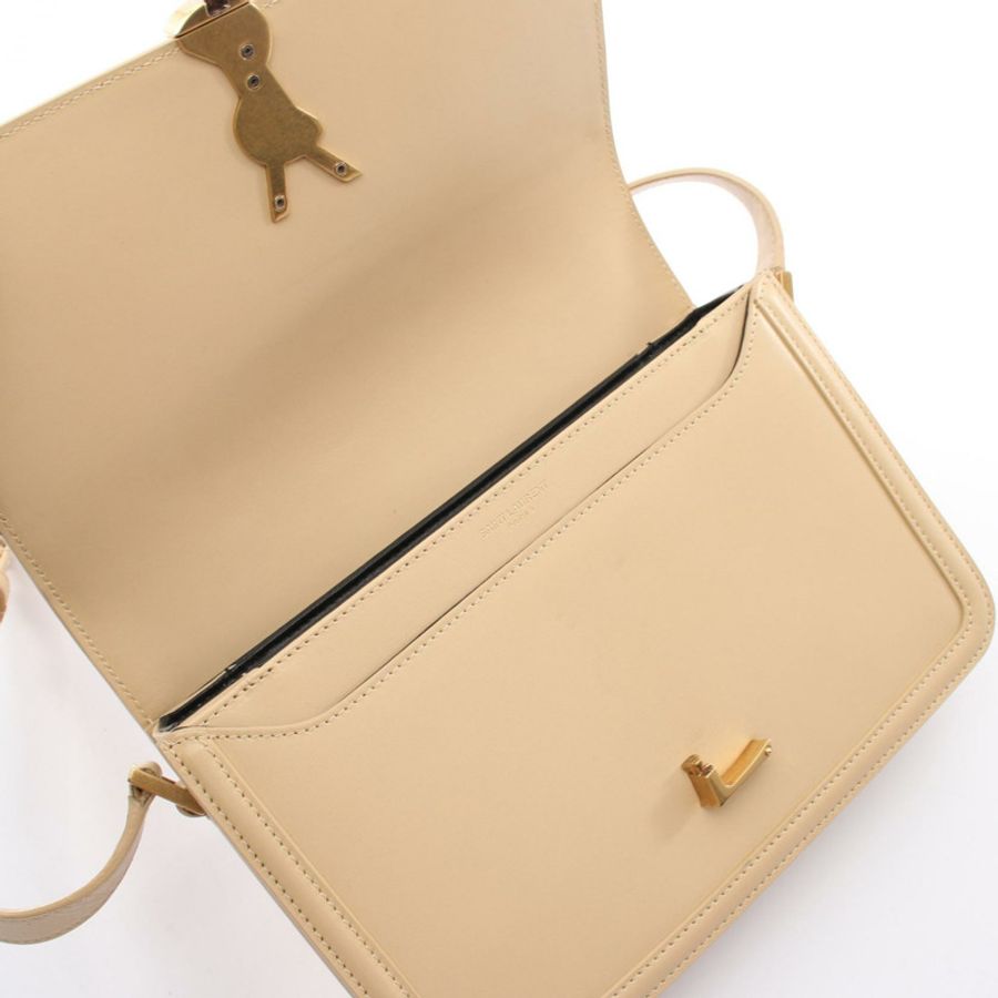 SAINT LAURENT PARIS Solferino 肩挎斜背包 634305 皮革 米色-13
