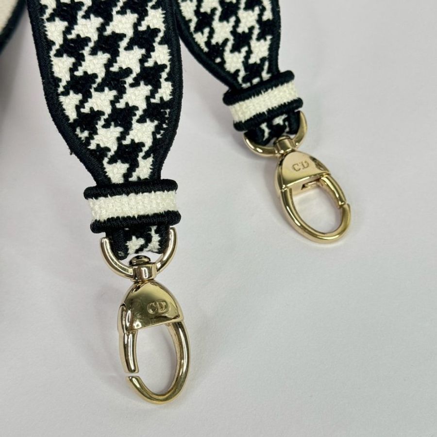 DIOR 迷你黛妃包 千鳥格紋刺繡-17