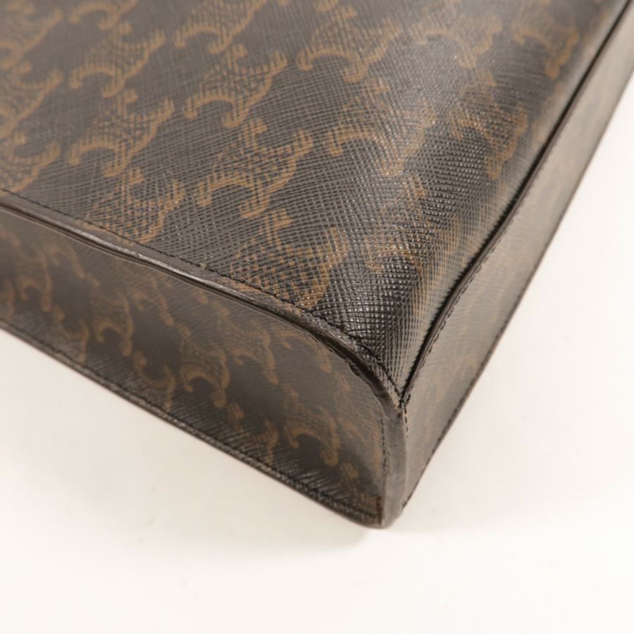 CELINE 塗層帆布Triomphe Cabas Tote Bag金扣手挽肩背兩用袋-9