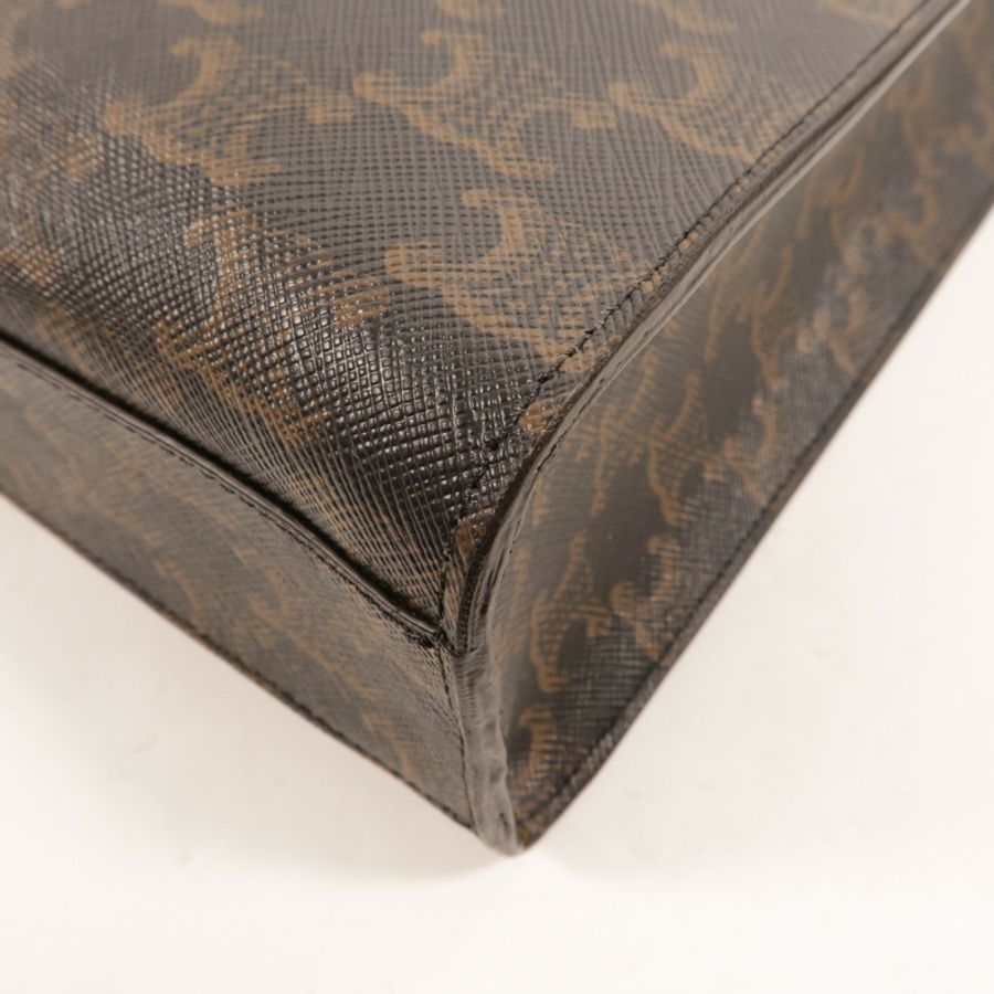 CELINE 塗層帆布Triomphe Cabas Tote Bag金扣手挽肩背兩用袋-10