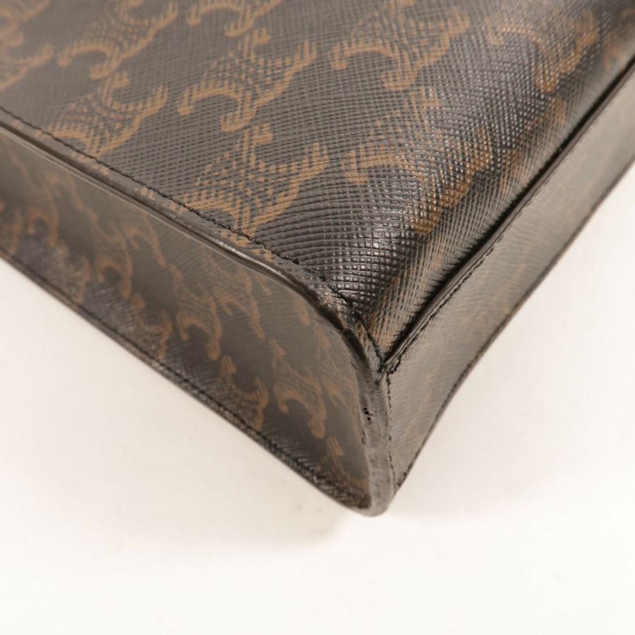 CELINE 塗層帆布Triomphe Cabas Tote Bag金扣手挽肩背兩用袋-12