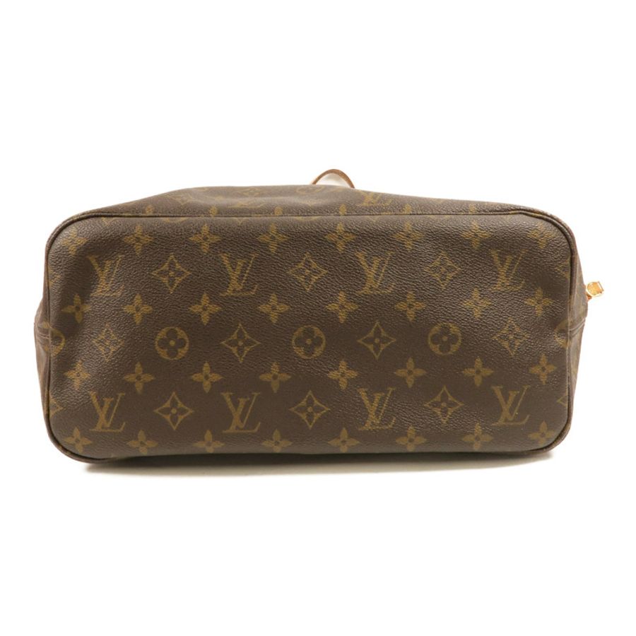 LOUIS VUITTON Monogram Neverfull MM金扣手挽袋-3