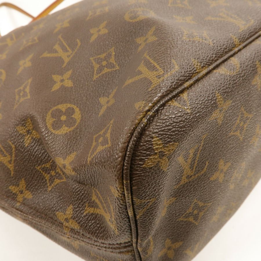LOUIS VUITTON Monogram Neverfull MM金扣手挽袋-9