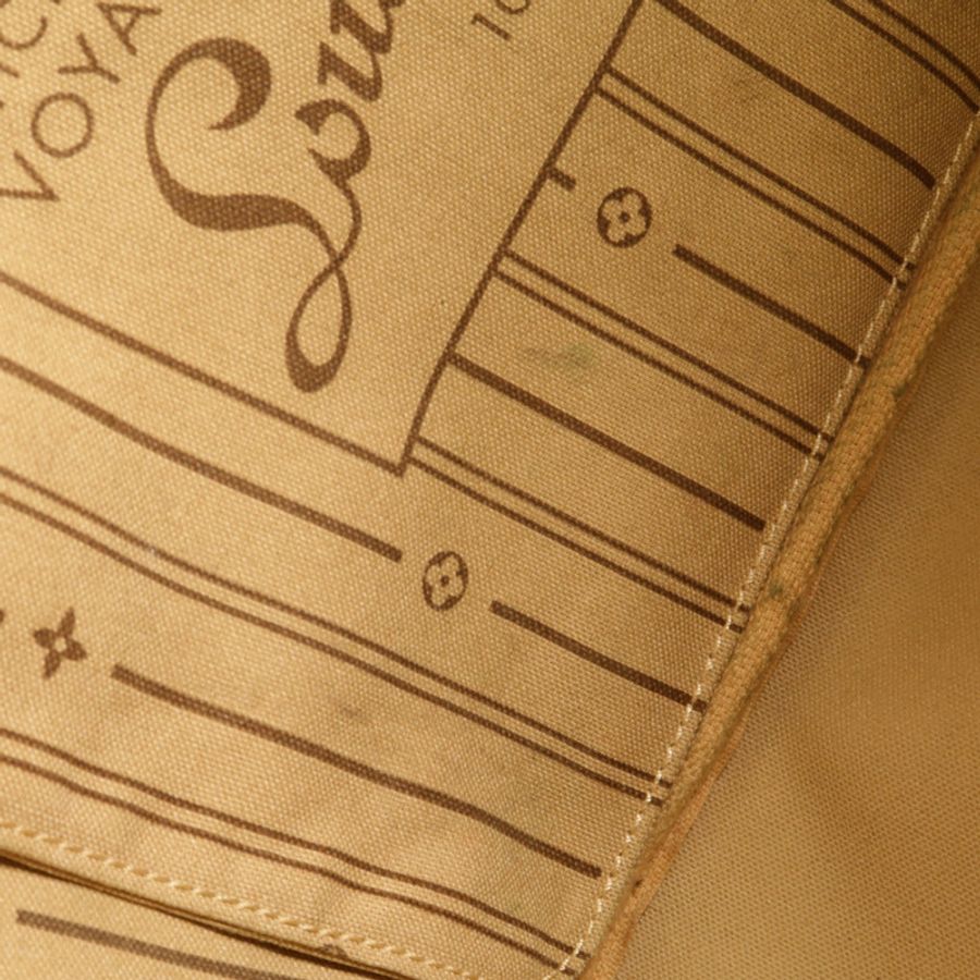 LOUIS VUITTON Monogram Neverfull MM金扣手挽袋-14
