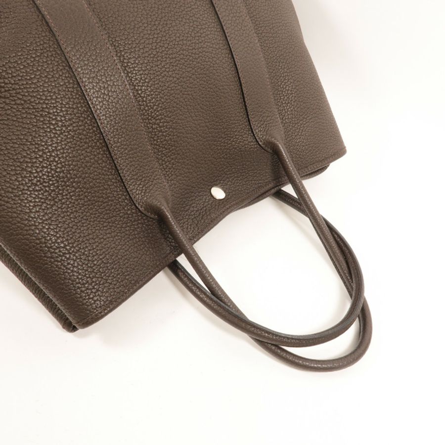 HERMES Negonda皮革Garden Party PM手挽袋Chocolate-5
