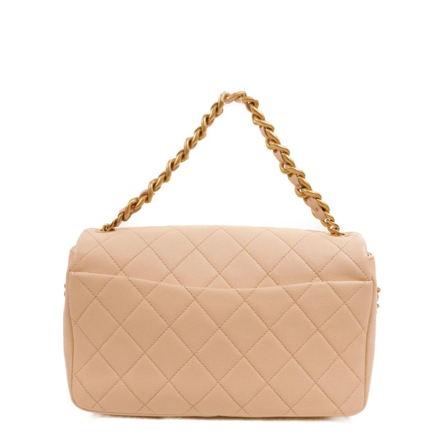 CHANEL 牛皮皮革Chain Shoulder手挽肩背兩用袋-1