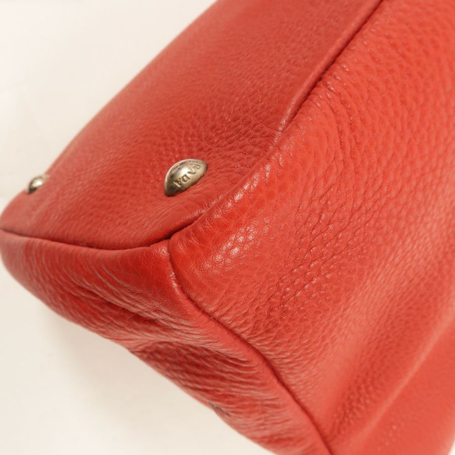 PRADA 牛皮皮革2WayShoulder手挽肩背兩用袋-13
