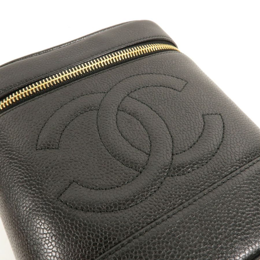 CHANEL 牛皮皮革Vintage Vanity Case手挽袋-6