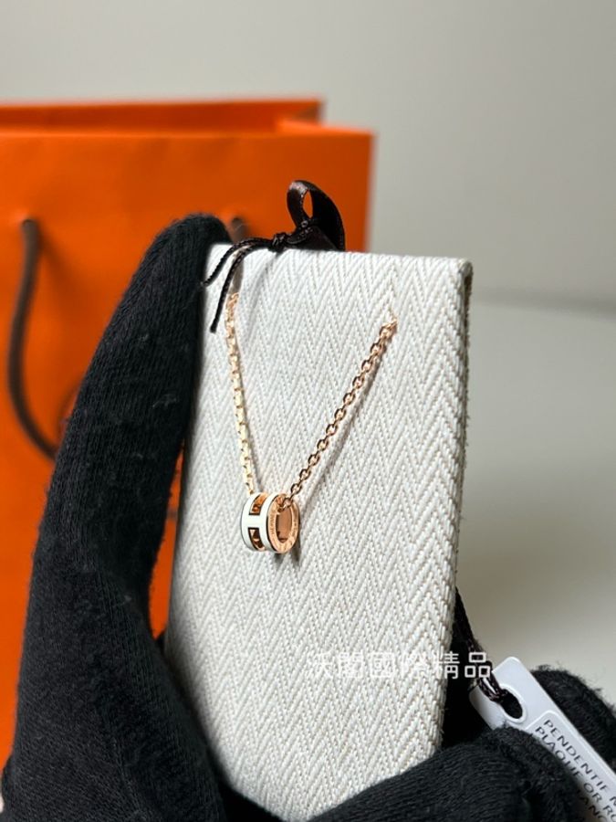 Hermes Mini Pop H白色項鏈-2