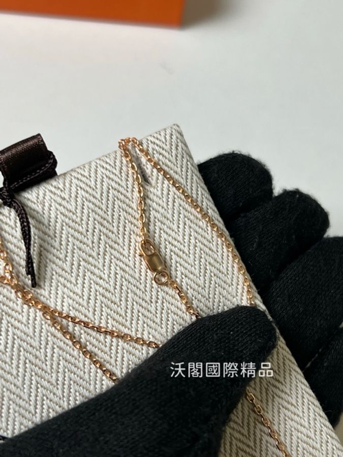 Hermes Mini Pop H白色項鏈-8