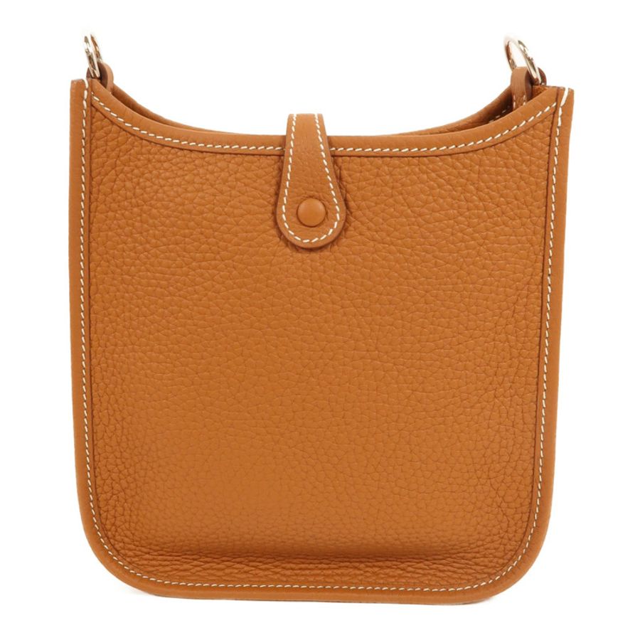 HERMES Clemence皮革Evelyne TPM肩背袋Gold-1