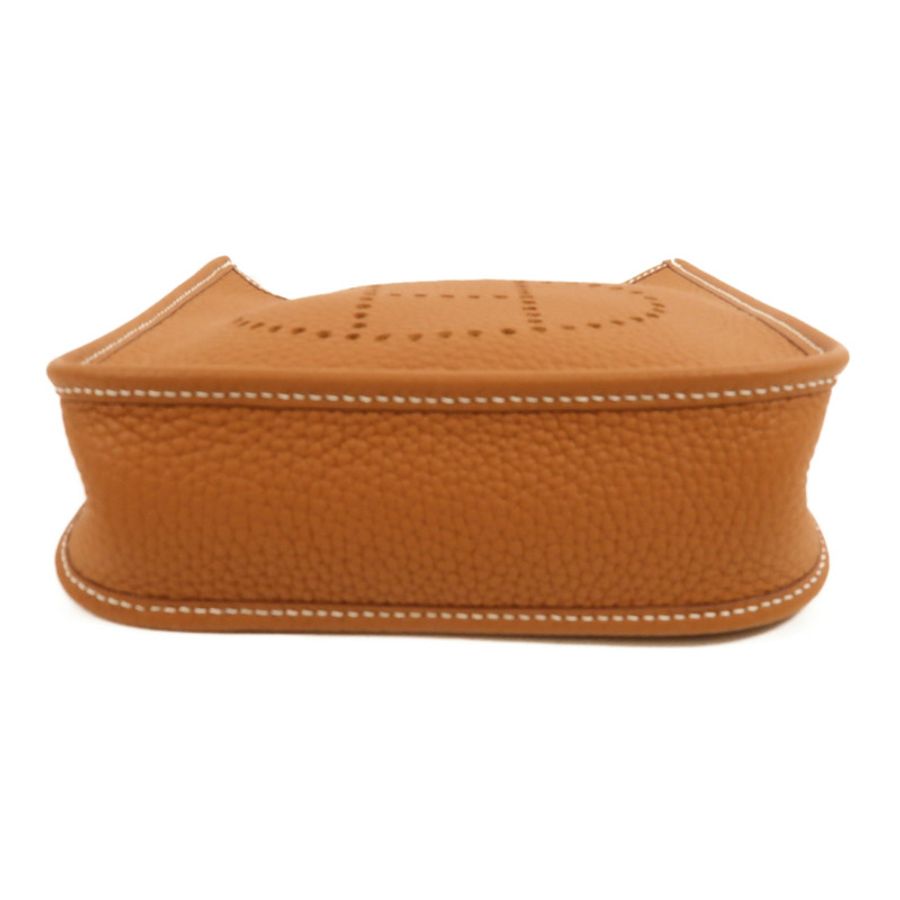 HERMES Clemence皮革Evelyne TPM肩背袋Gold-3