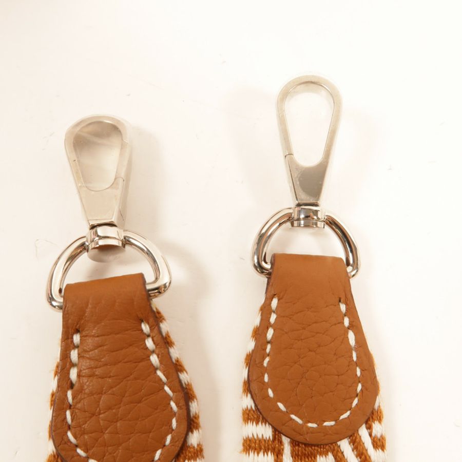 HERMES Clemence皮革Evelyne TPM肩背袋Gold-6
