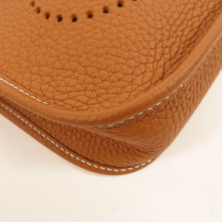 HERMES Clemence皮革Evelyne TPM肩背袋Gold-12