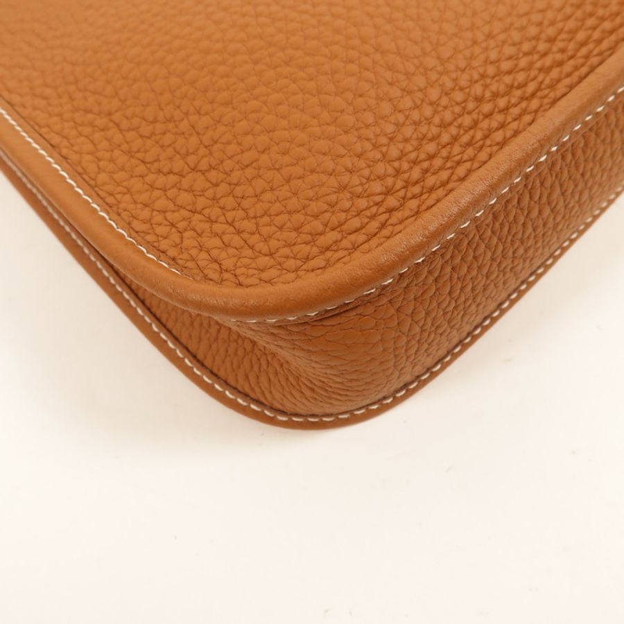 HERMES Clemence皮革Evelyne TPM肩背袋Gold-14