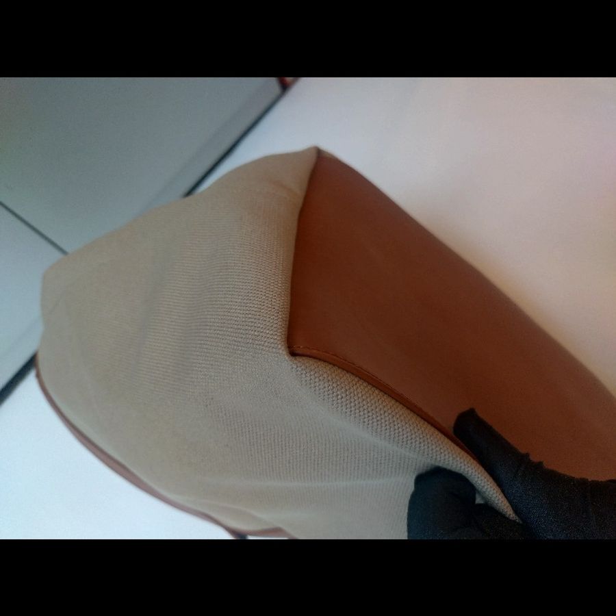 YSL Y系列咖皮邊帆布大托特包-8