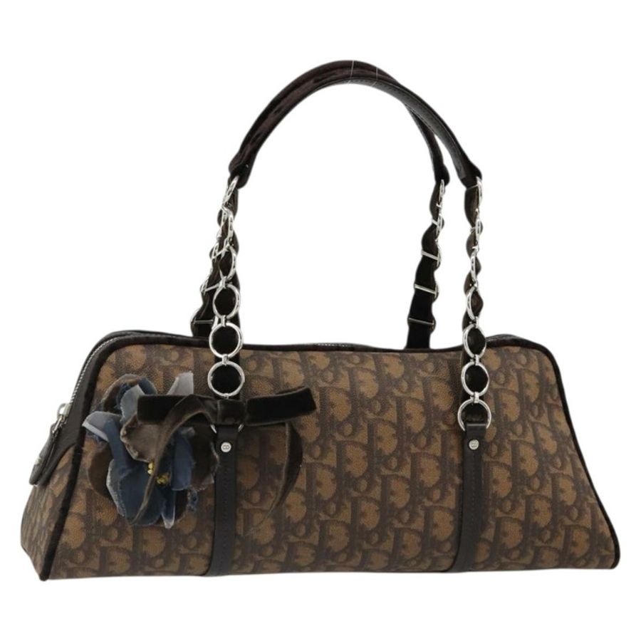 【日本直送】Christian Dior Trotter帆布浪漫鏈條包 PVC棕色 正品 yk20518SAV-0