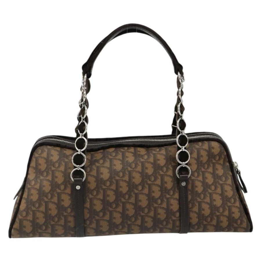【日本直送】Christian Dior Trotter帆布浪漫鏈條包 PVC棕色 正品 yk20518SAV-1