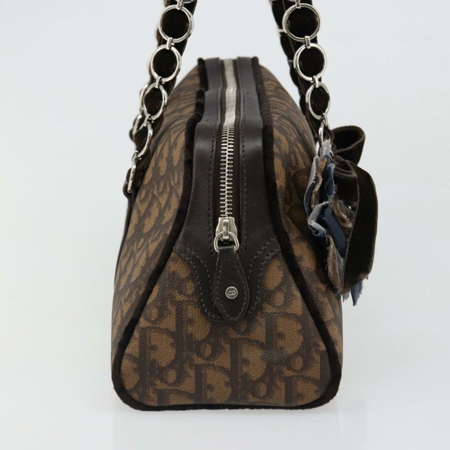 【日本直送】Christian Dior Trotter帆布浪漫鏈條包 PVC棕色 正品 yk20518SAV-3