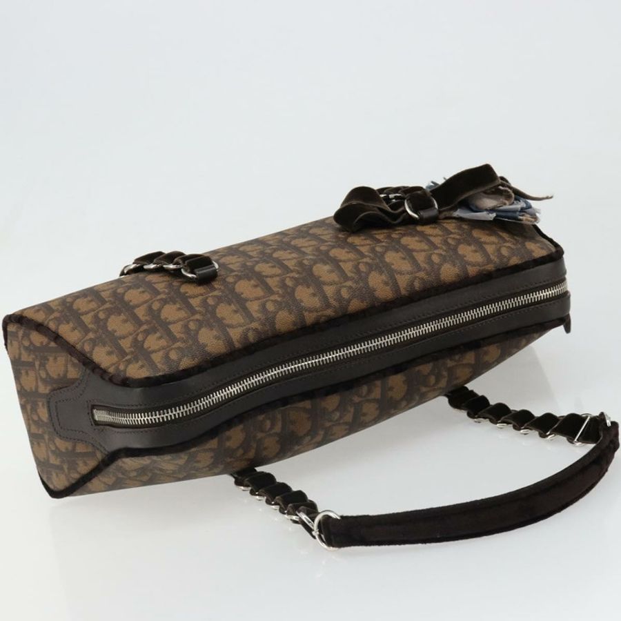 【日本直送】Christian Dior Trotter帆布浪漫鏈條包 PVC棕色 正品 yk20518SAV-5