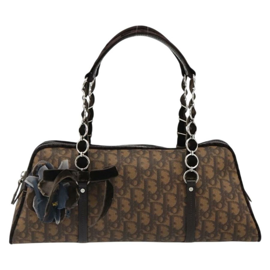 【日本直送】Christian Dior Trotter帆布浪漫鏈條包 PVC棕色 正品 yk20518SAV-12