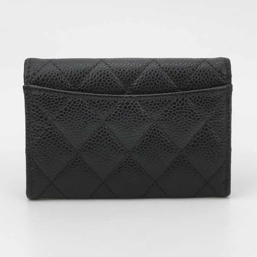 Chanel CC Bag牛皮菱格绗缝雙C Logo卡包-3