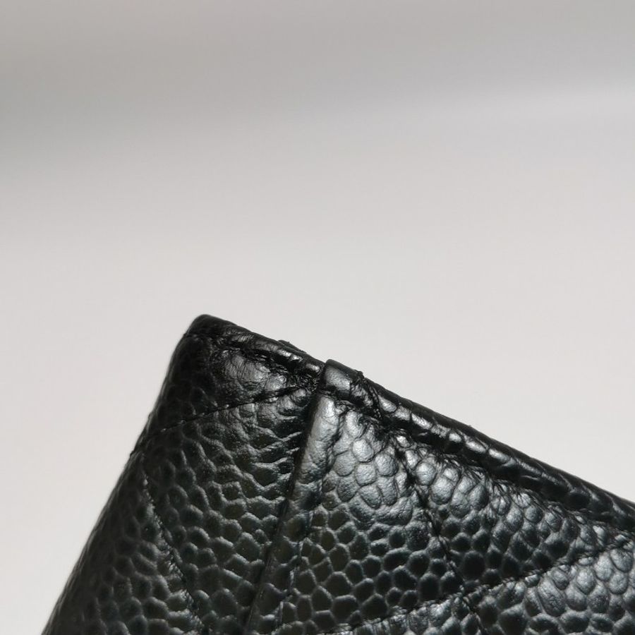Chanel CC Bag牛皮菱格绗缝雙C Logo卡包-11
