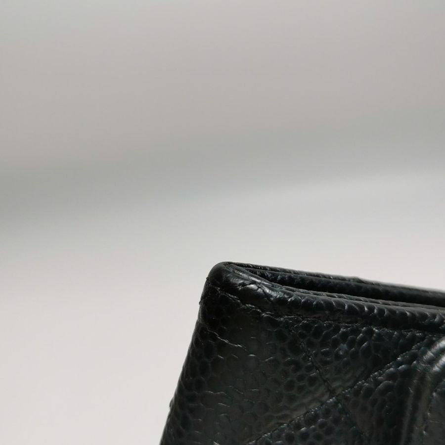 Chanel CC Bag牛皮菱格绗缝雙C Logo卡包-14