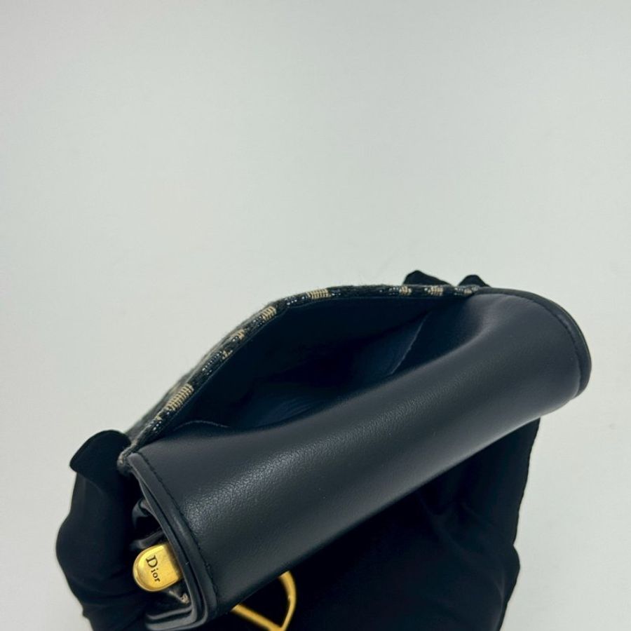 Dior Saddle Lotus三折短夾-6