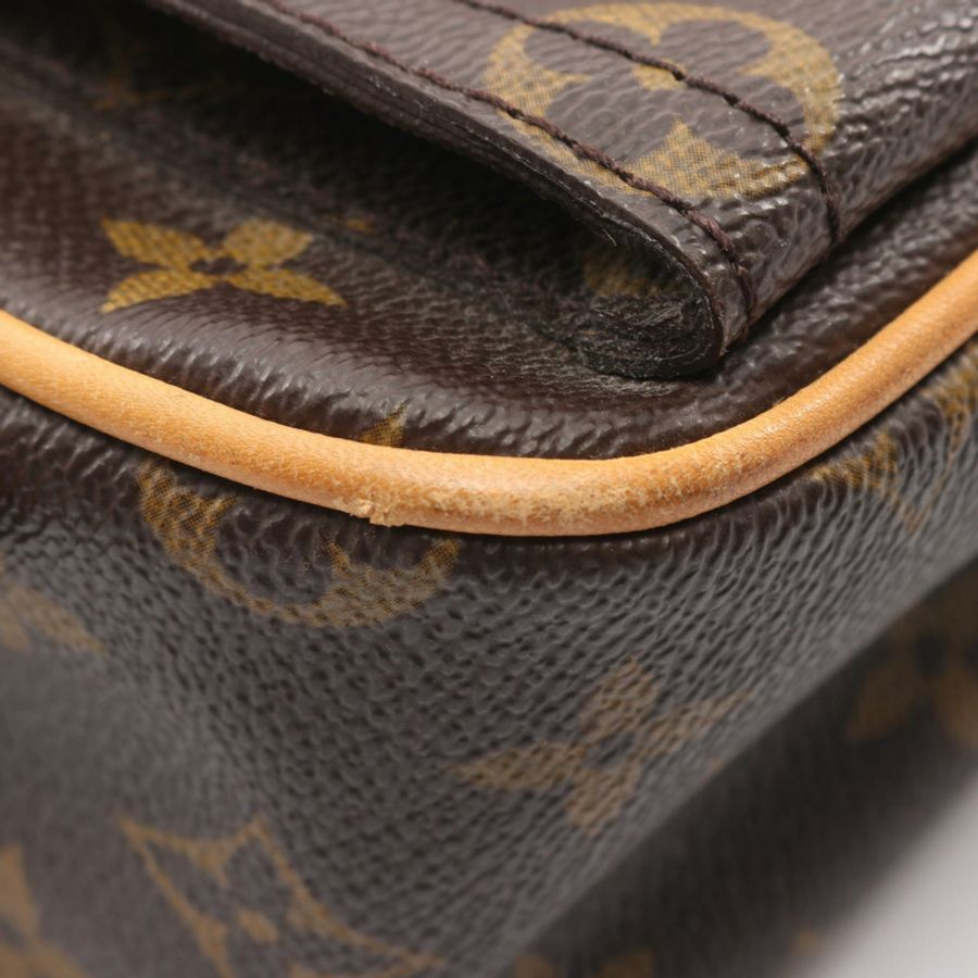 路易威登 Hudson PM 單肩包 M40027 Monogram 皮革 棕色 二手 女士-5