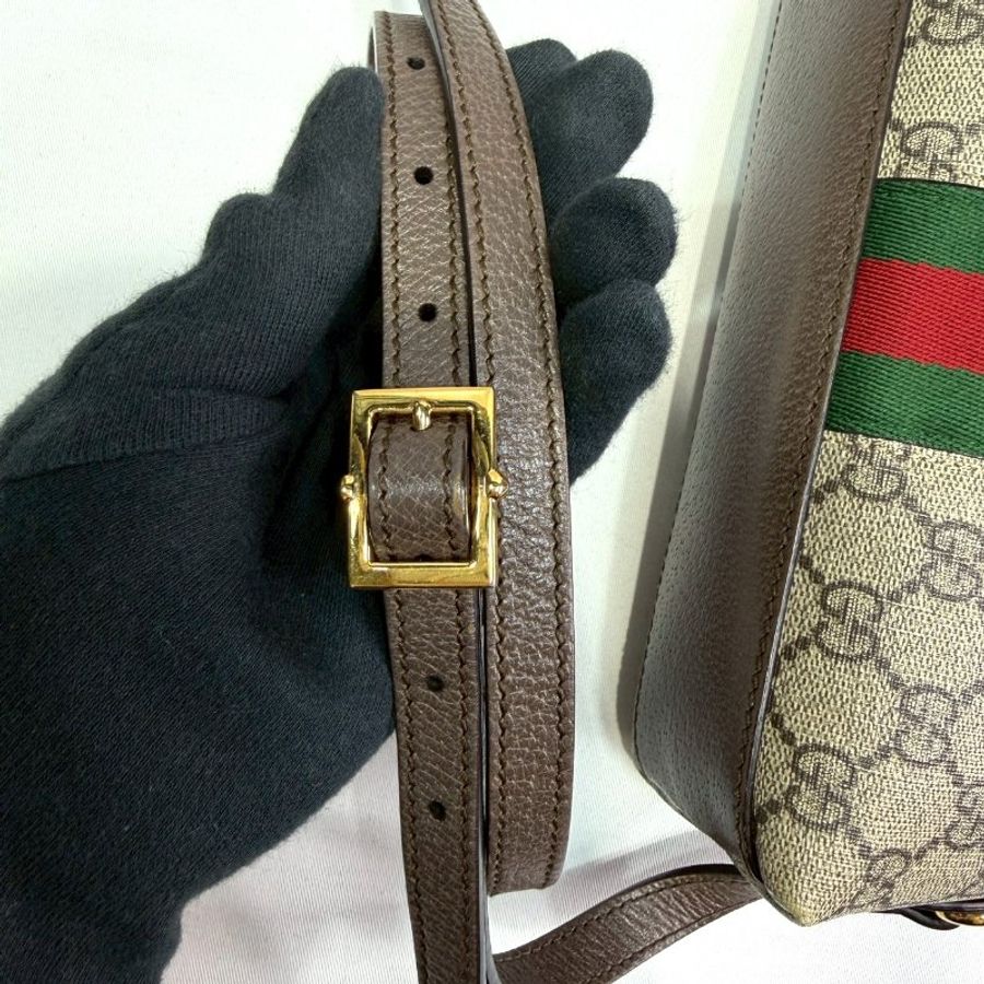GUCCI GG Supreme拉鍊貝殼包-6