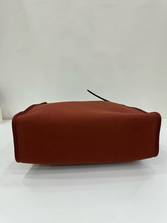 Hermes 愛馬仕經典31herbag 稀有的波爾多紅 框R刻 有使用痕跡-4