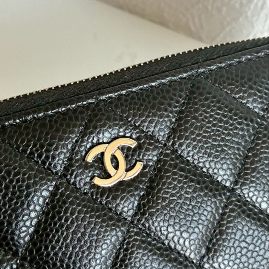 Chanel 黑荔枝銀雙Cㄇ拉長夾 經典❤️‍🔥-6