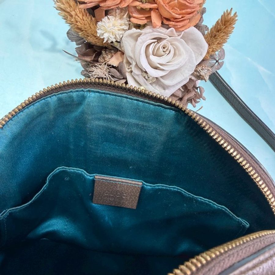 GUCCI GG Supreme帆布拉鍊貝殼包-5