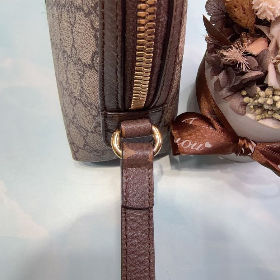 GUCCI GG Supreme帆布拉鍊貝殼包-7