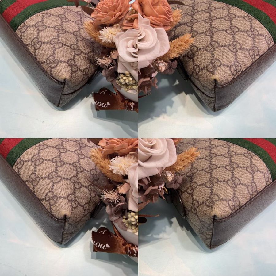 GUCCI GG Supreme帆布拉鍊貝殼包-9