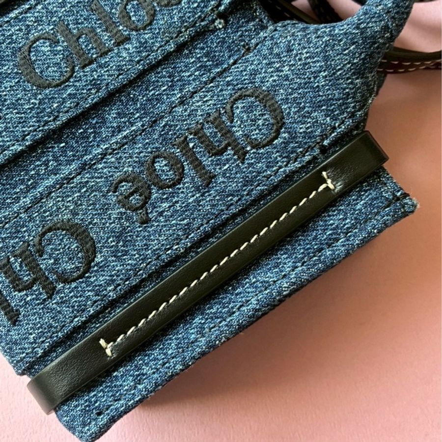 Chloe 牛仔丹寧mini woody🎀-10