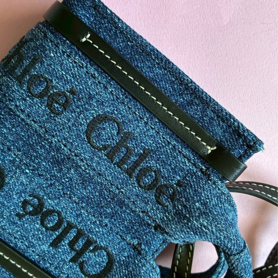 Chloe 牛仔丹寧mini woody🎀-13
