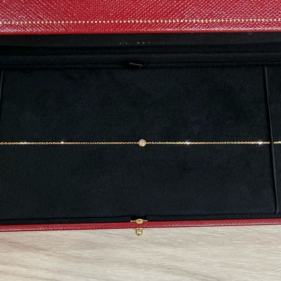 Cartier Damovr Dink Gold單鑽手鏈-7